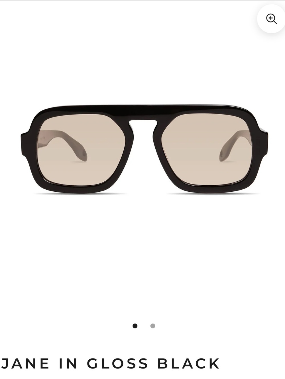 Elisa Johnson Jane Sunglasses in Gloss Black